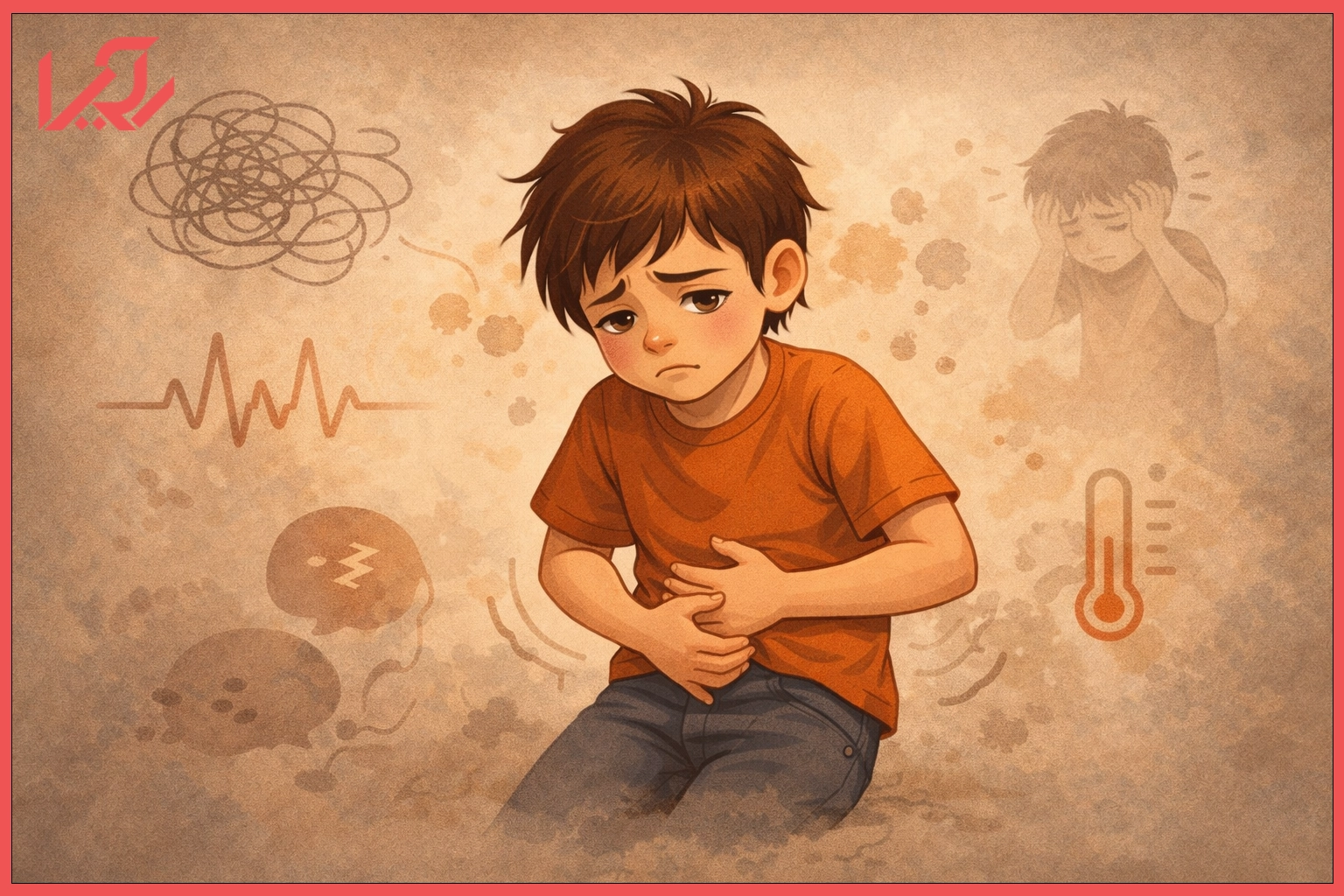 علائم جسمی و روانی استرس در کودکان مانند دل‌درد و اضطراب