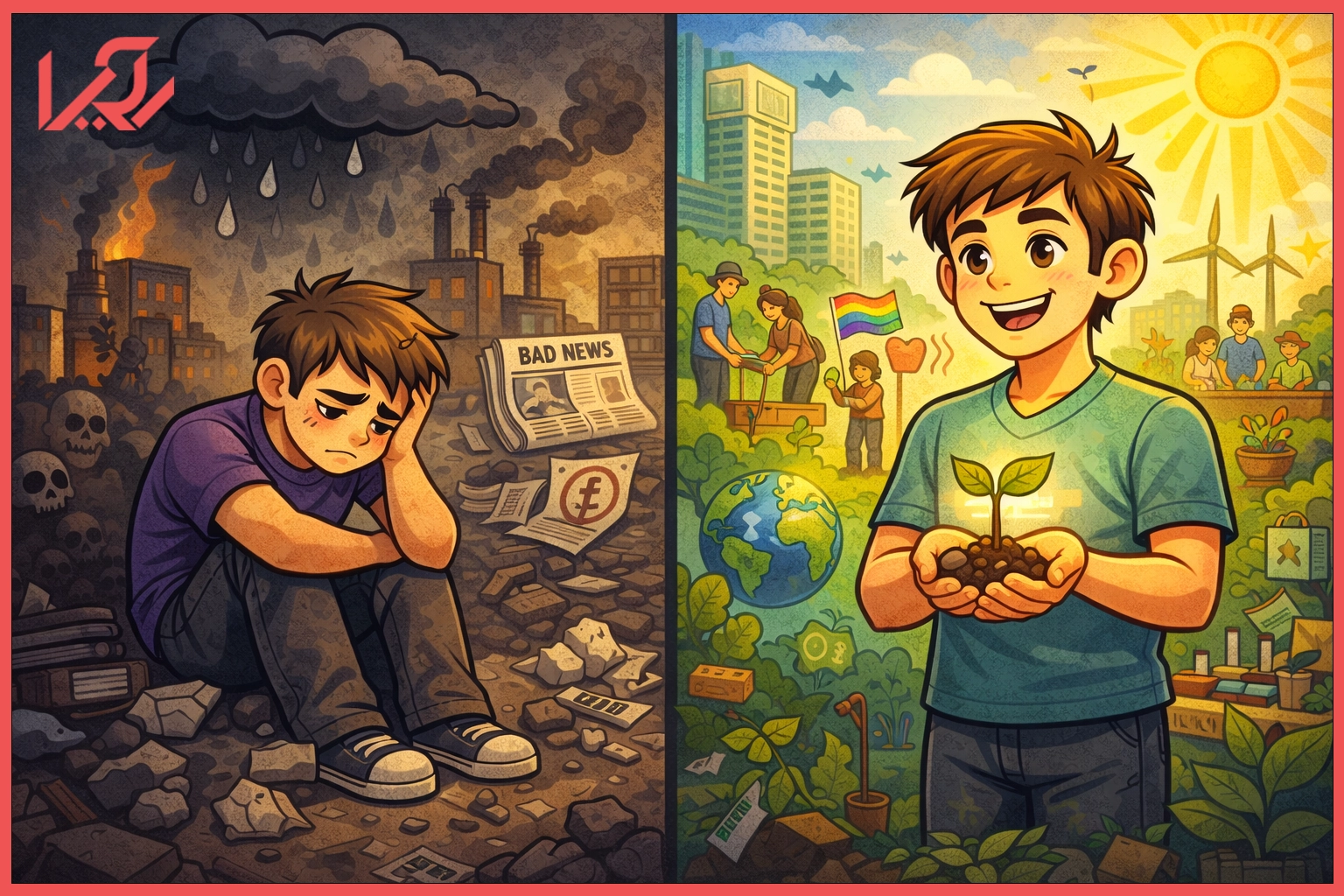 تصویر دوگانه از جامعه بحرانی و امید به آینده روشن، بیانگر غلبه بر ناامیدی از آینده و جامعه